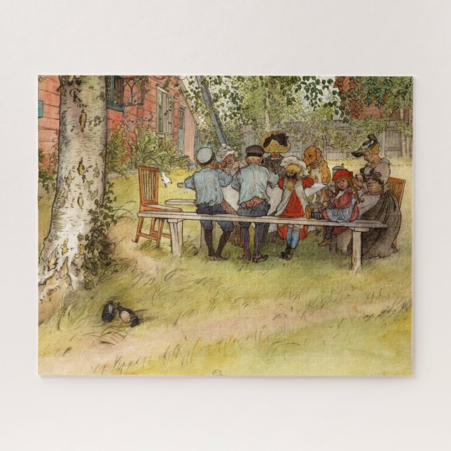 Breakfast under the Big Birch by Carl Larsson Jigsaw Puzzle (Horizontal)