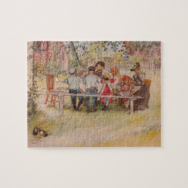 Breakfast Under the Big Birch by Carl Larsson Jigsaw Puzzle (Horizontal)