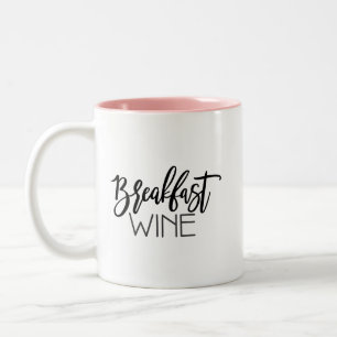 Breakfast Wine Funny Classic Mug, 11 oz Two-Tone Coffee Mug