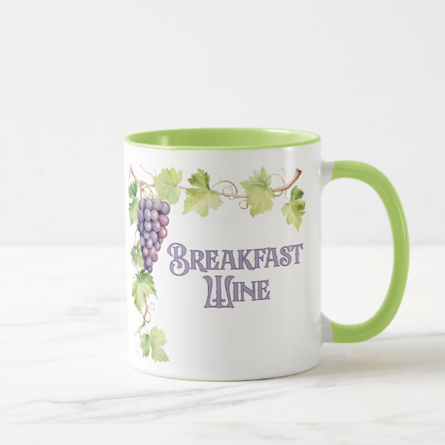 Breakfast Wine Funny Trendy Mug (Right)