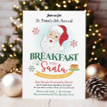 Breakfast with Santa Christmas Invitation<br><div class="desc">Breakfast with Santa!! Enjoy this Christmas kids fundraising Breakfast with Santa flyer to invite guests to your kid party,  community or school's Christmas themed holiday party. Personalize with your details!</div>