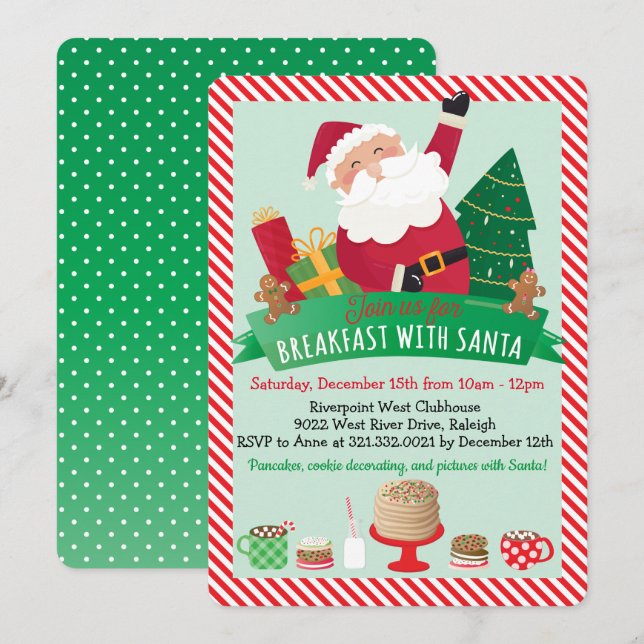 Breakfast With Santa Invitation (Front/Back)