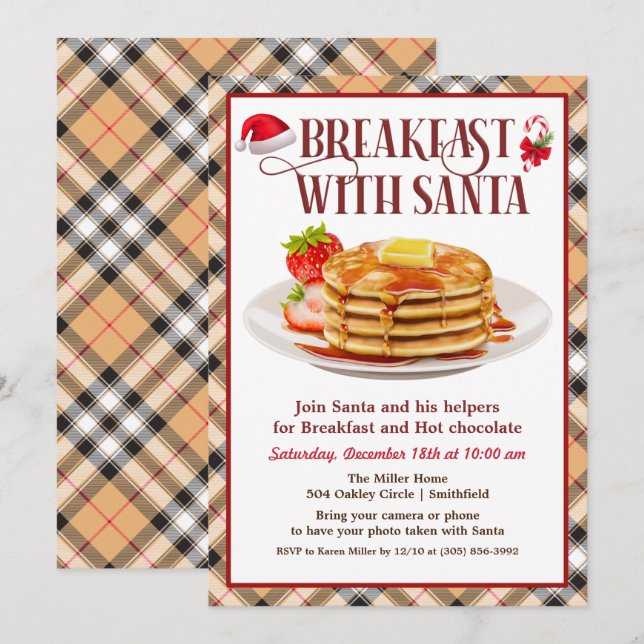Breakfast with Santa Invitation (Front/Back)