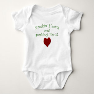 Breakin' Hearts and Pushing Farts Baby Bodysuit