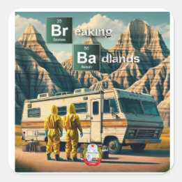Breaking Badlands Square Sticker