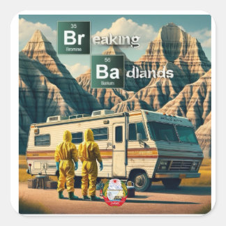 Breaking Badlands Square Sticker