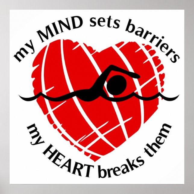 Breaking Barriers Swimmer Poster (Front)