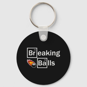 Breaking Billiard Player Pool Snooker 8 Ball Funny Keychain
