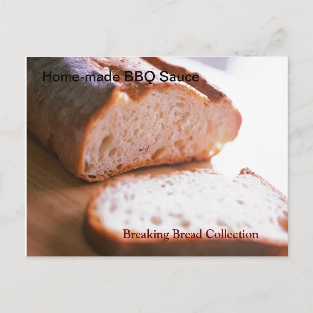Breaking Bread Home-made BBQ Sauce Recipe Postcard (Front)