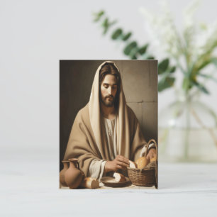 Breaking Bread: Jesus’ Sacred Moment Postcard