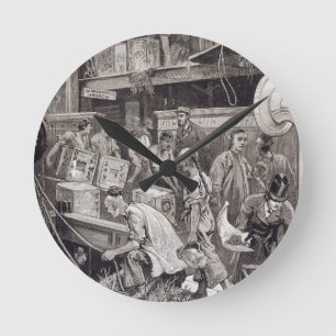 Breaking Bulk on Board a Tea Ship in the London Do Round Clock