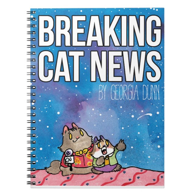 Breaking Cat News Sunday Art notebook (Front)