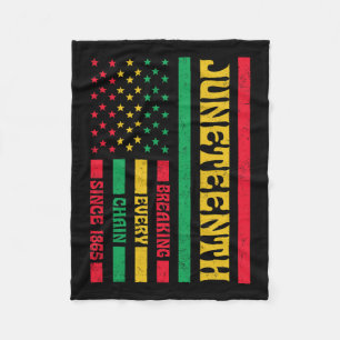 Breaking Every Chain 1865 American Flag Africa  Fleece Blanket