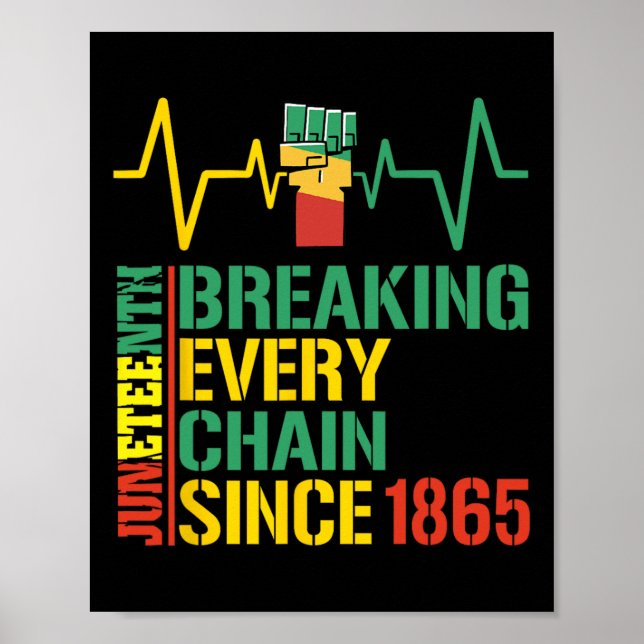 Breaking Every Chain Since 1865 Black History 3  Poster (Front)