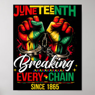 Breaking Every Chain Since 1865 Women Men Juneteen Poster