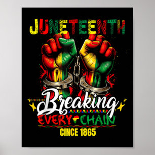 Breaking Every Chain Since 1865 Women Men Juneteen Poster