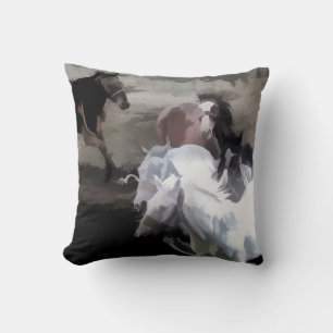 Breaking Free   -  Wild Horses Throw Pillow