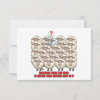 BREAKING FROM THE HERD IS BETTER THAN GETTING LOST RSVP CARD