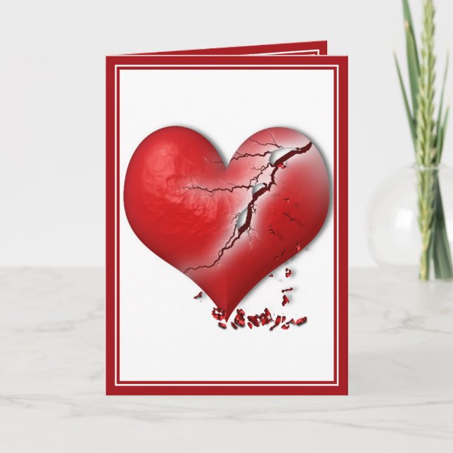 Breaking Heart Holiday Card (Front)