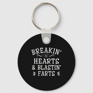 Breaking Hearts And Blasting Farts Kids Funny Keychain