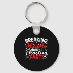 Breaking Hearts And Blasting Farts Valentine Funny Keychain