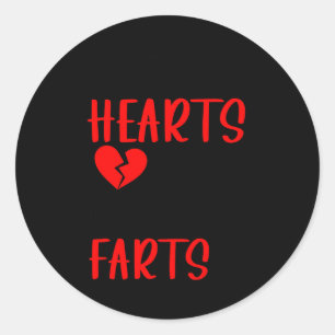 Breaking Hearts And Blasting Farts Valentines Day  Classic Round Sticker