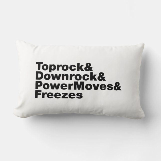 Breaking Moves (Breakdancing) Lumbar Pillow (Front)