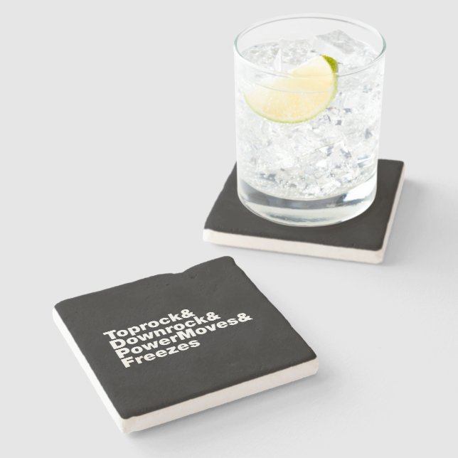 Breaking Moves (Breakdancing) Stone Coaster (Side)