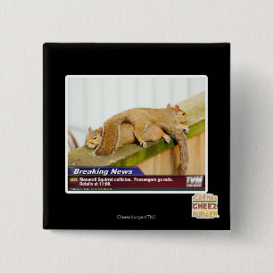 Breaking News 2 Inch Square Button