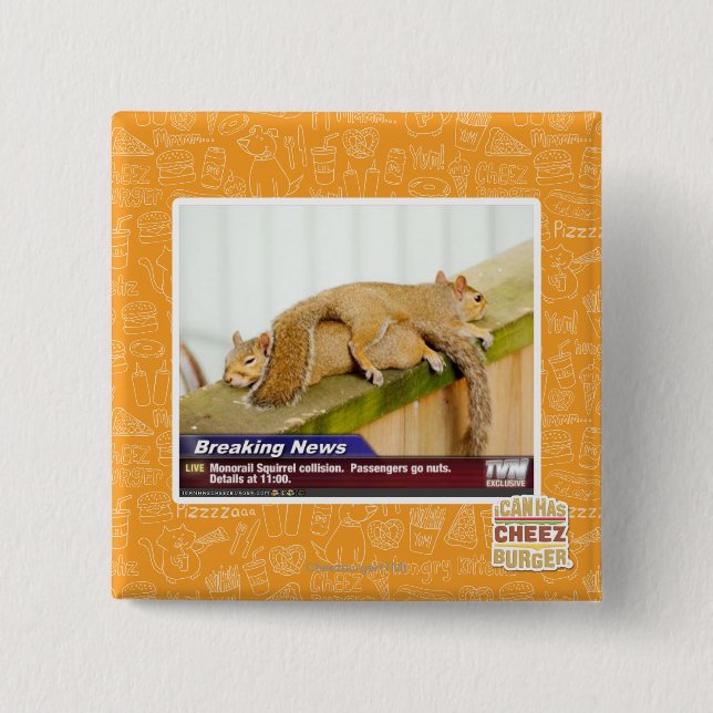 Breaking News 2 Inch Square Button (Front)