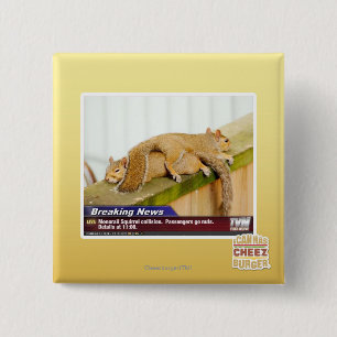 Breaking News 2 Inch Square Button