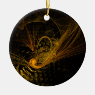 Breaking Point Abstract Art Circle Ornament