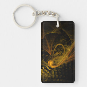 Breaking Point Abstract Art Keychain