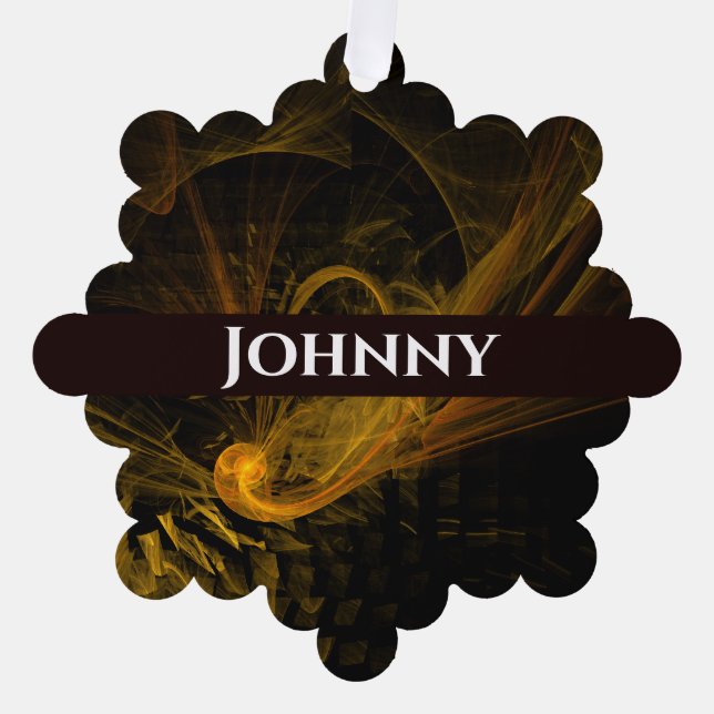 Breaking Point Abstract Art Ornament Card (Front)