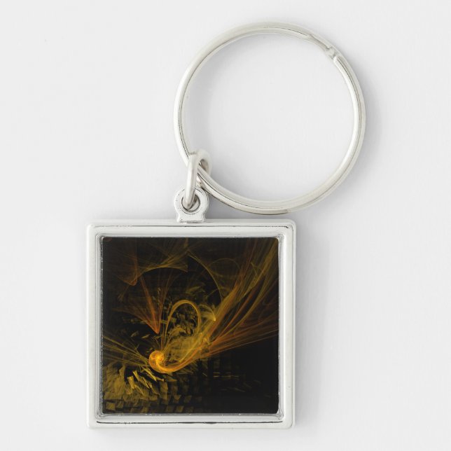 Breaking Point Abstract Art Small Keychain (Front)