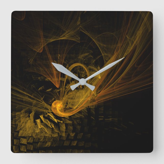 Breaking Point Abstract Art Square Wall Clock (Front)