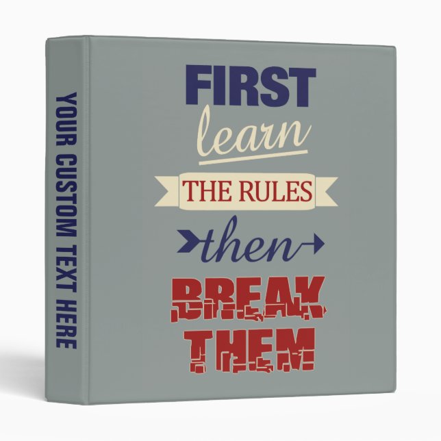 Breaking Rules custom binders (Front/Spine)