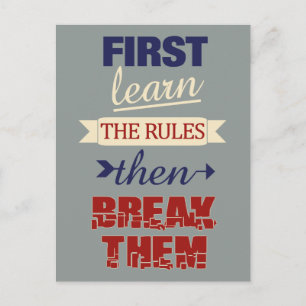 Breaking Rules postcard