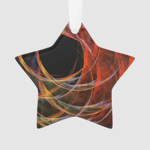 Breaking the Circle Abstract Art Acrylic Star Ornament