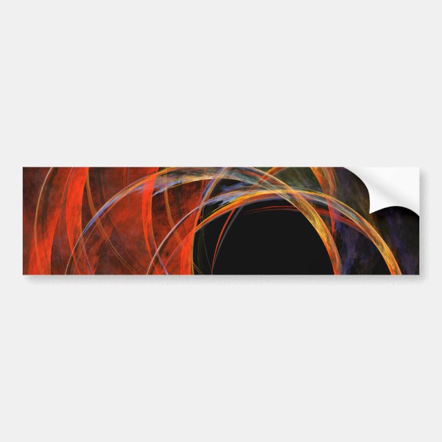 Breaking the Circle Abstract Art Bumper Sticker (Front)