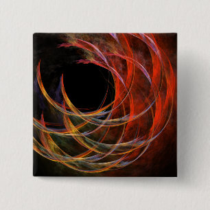 Breaking the Circle Abstract Art Button (square)