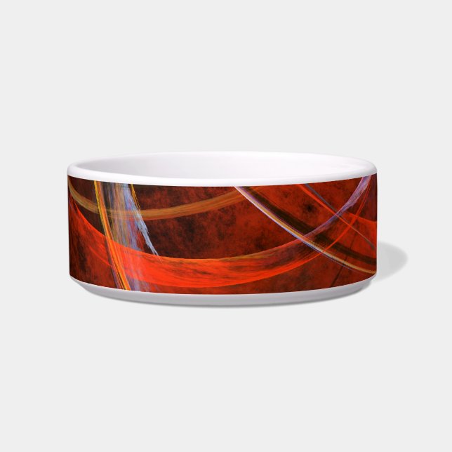 Breaking the Circle Abstract Art Cat Bowl (Front)
