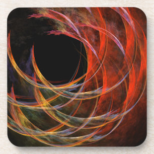 Breaking the Circle Abstract Art Cork Coaster