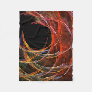 Breaking the Circle Abstract Art Fleece Blanket