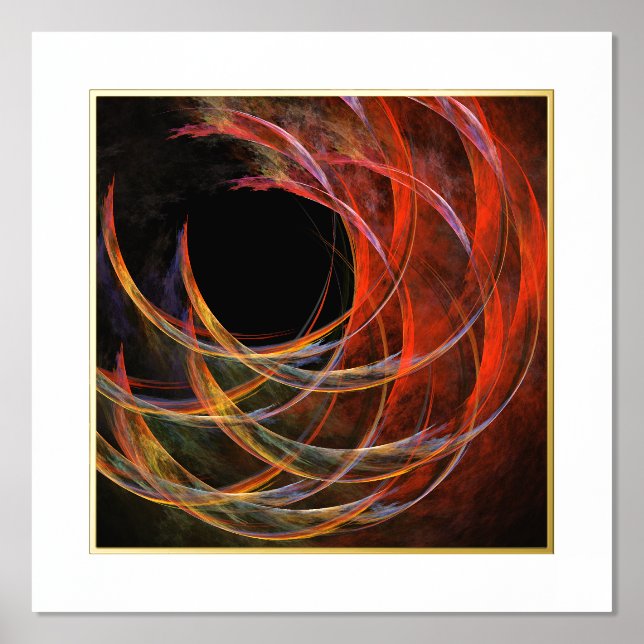 Breaking the Circle Abstract Art Foil Prints (Front)