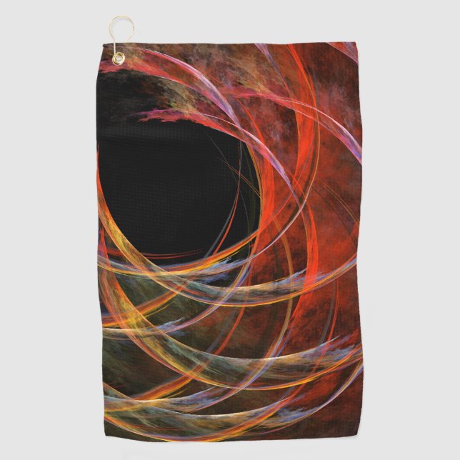 Breaking the Circle Abstract Art Golf Towel (Front)