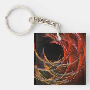 Breaking the Circle Abstract Art Keychain