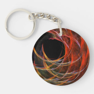 Breaking the Circle Abstract Art Keychain