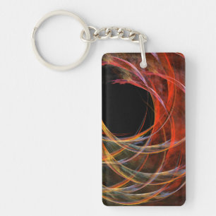 Breaking the Circle Abstract Art Keychain