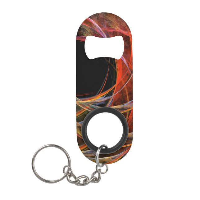 Breaking the Circle Abstract Art Keychain Bottle Opener (Front)